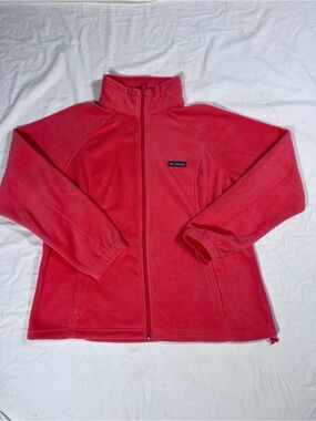 Columbia Women's Pink Coral Full-Zip Fleece Jacket Size XXL
